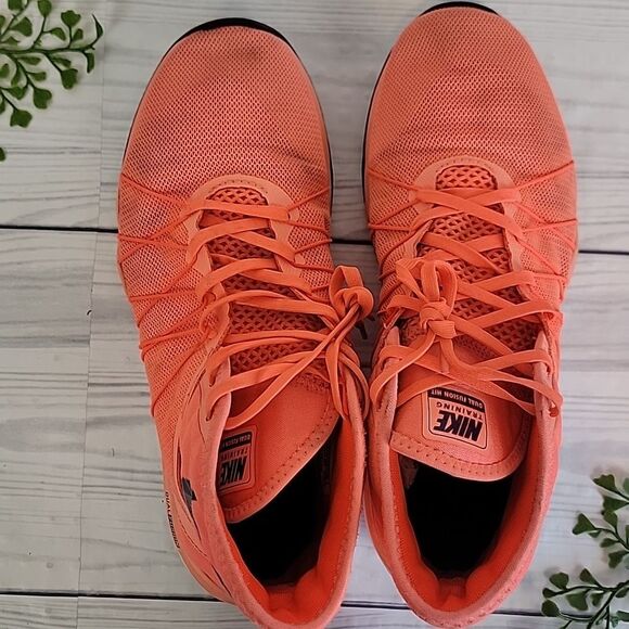 Nike Dual Fusion TR Hit Mid Trainers Women's Sneakers Size 8.5 Neon Orange - Picture 7 of 10
